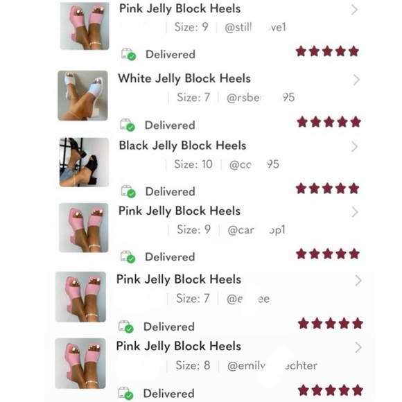 Black Jelly Block Heels - Picture 13 of 14